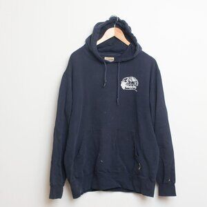 WearGuard Hoodie Mens Large Blue Welch's Grape Bleach Splattered Pullover